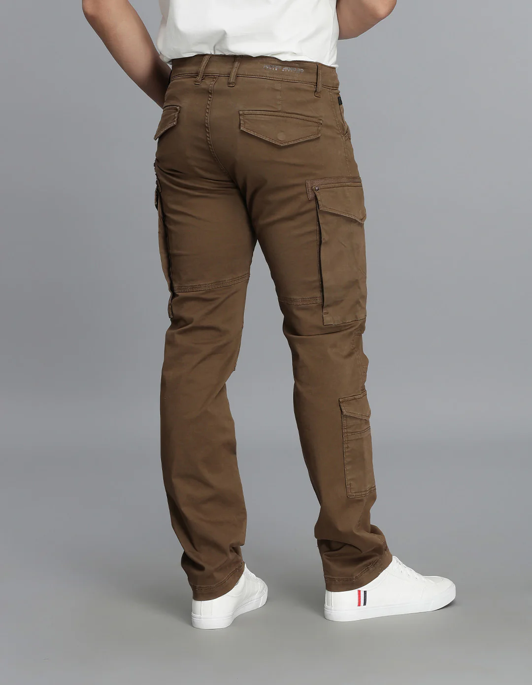 Khaki Regular Fit Cargo Pant - Image 5