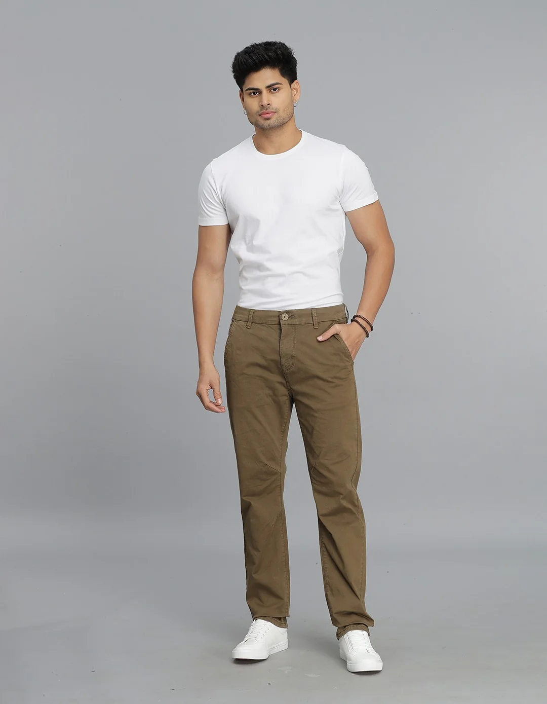 Khaki Regular Fit Cargo Pant - Image 2
