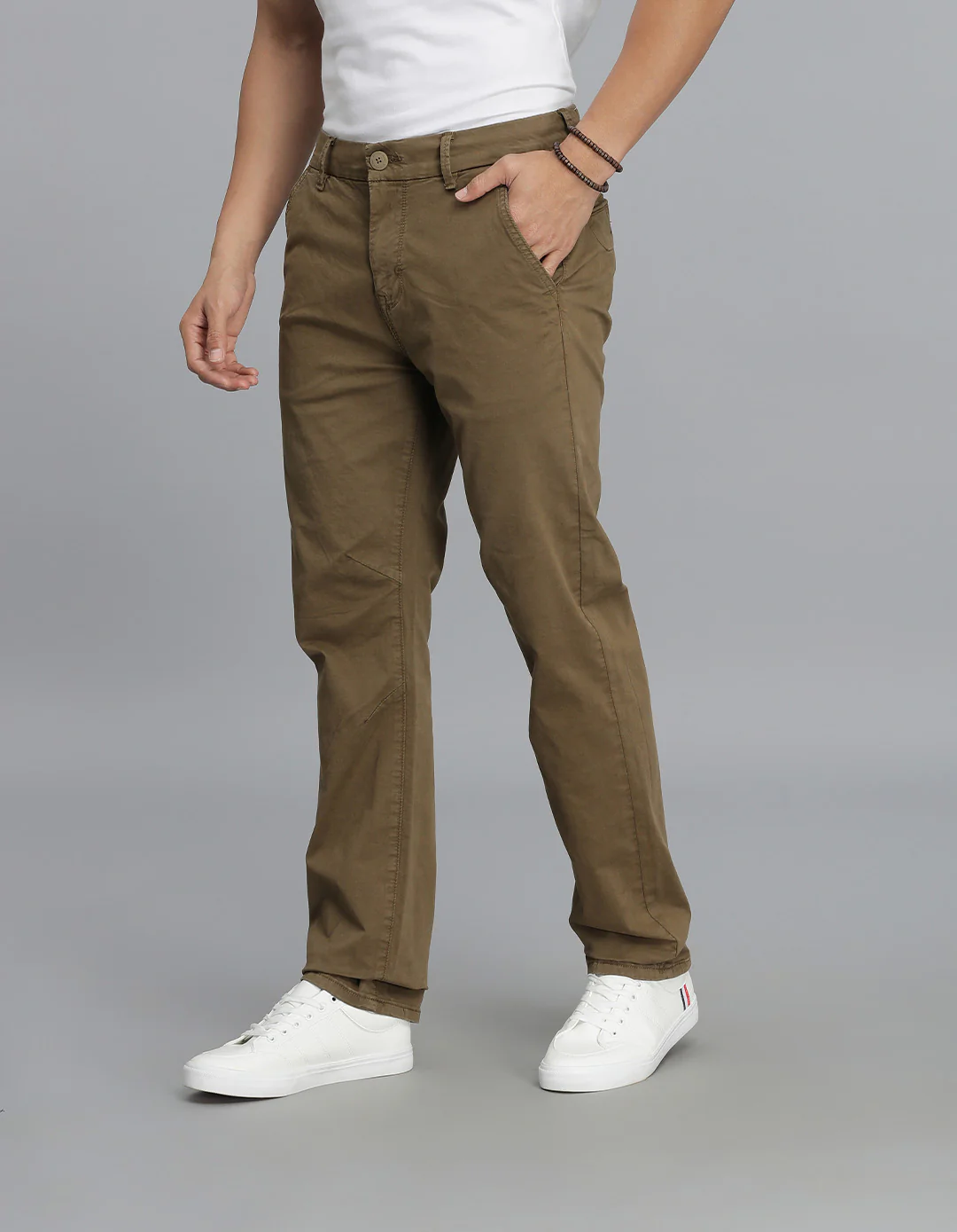 Khaki Regular Fit Cargo Pant - Image 3
