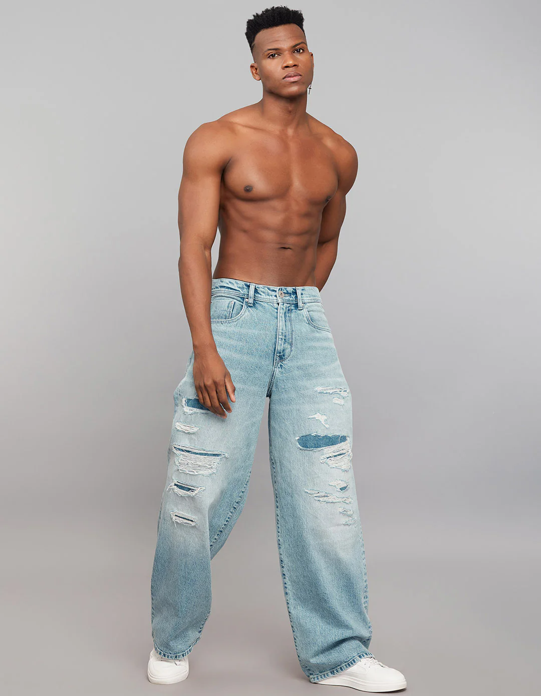 Light Blue Extra Loose Fit Jeans - Image 2