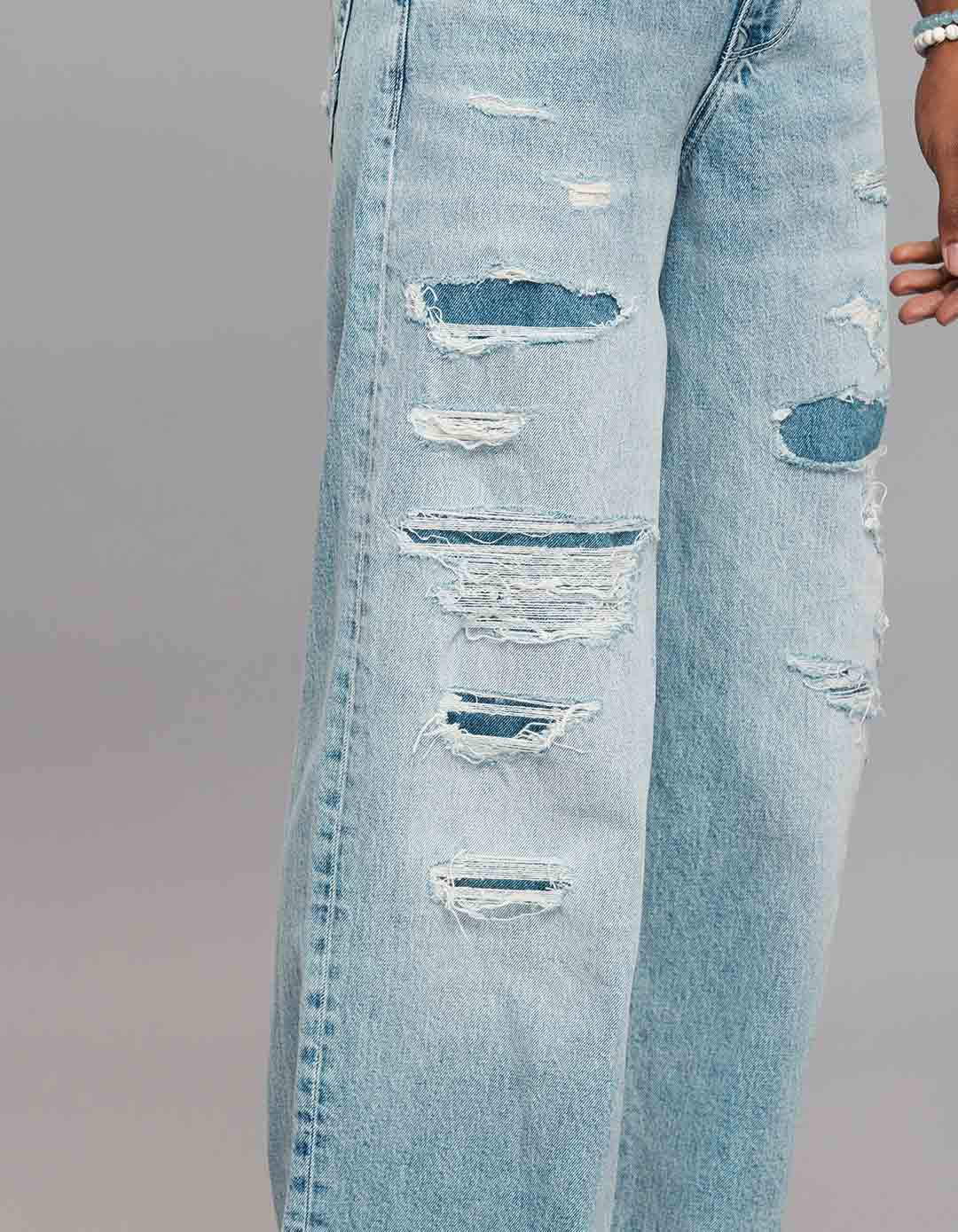 Light Blue Extra Loose Fit Jeans - Image 5