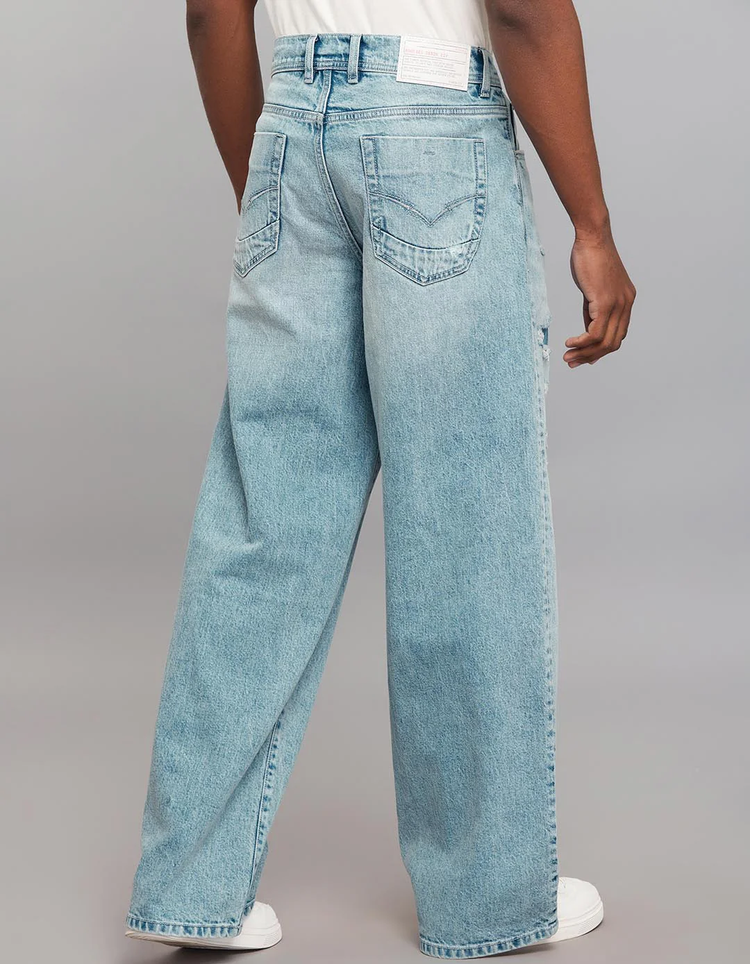 Light Blue Extra Loose Fit Jeans - Image 6
