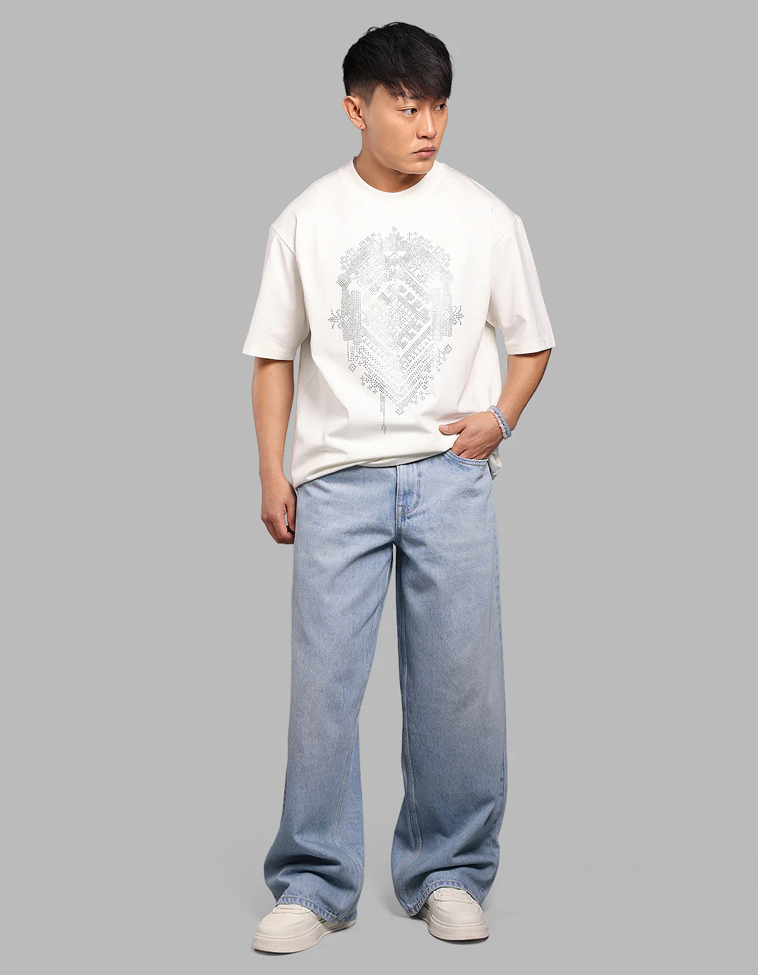 Light Blue Extra Loose Fit Jeans - Image 3