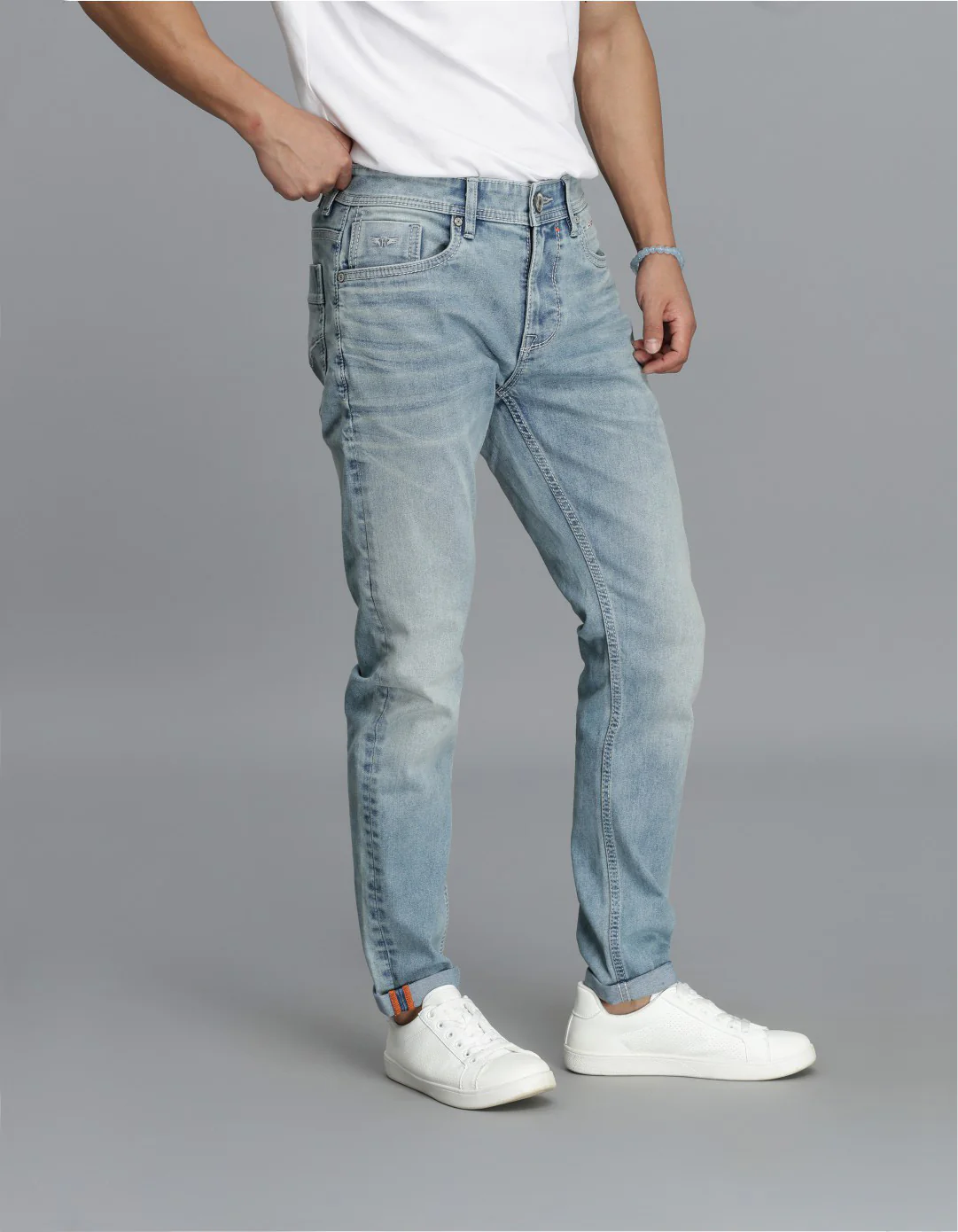 Light Blue Low-Rise Ankle Length jeans - Image 4
