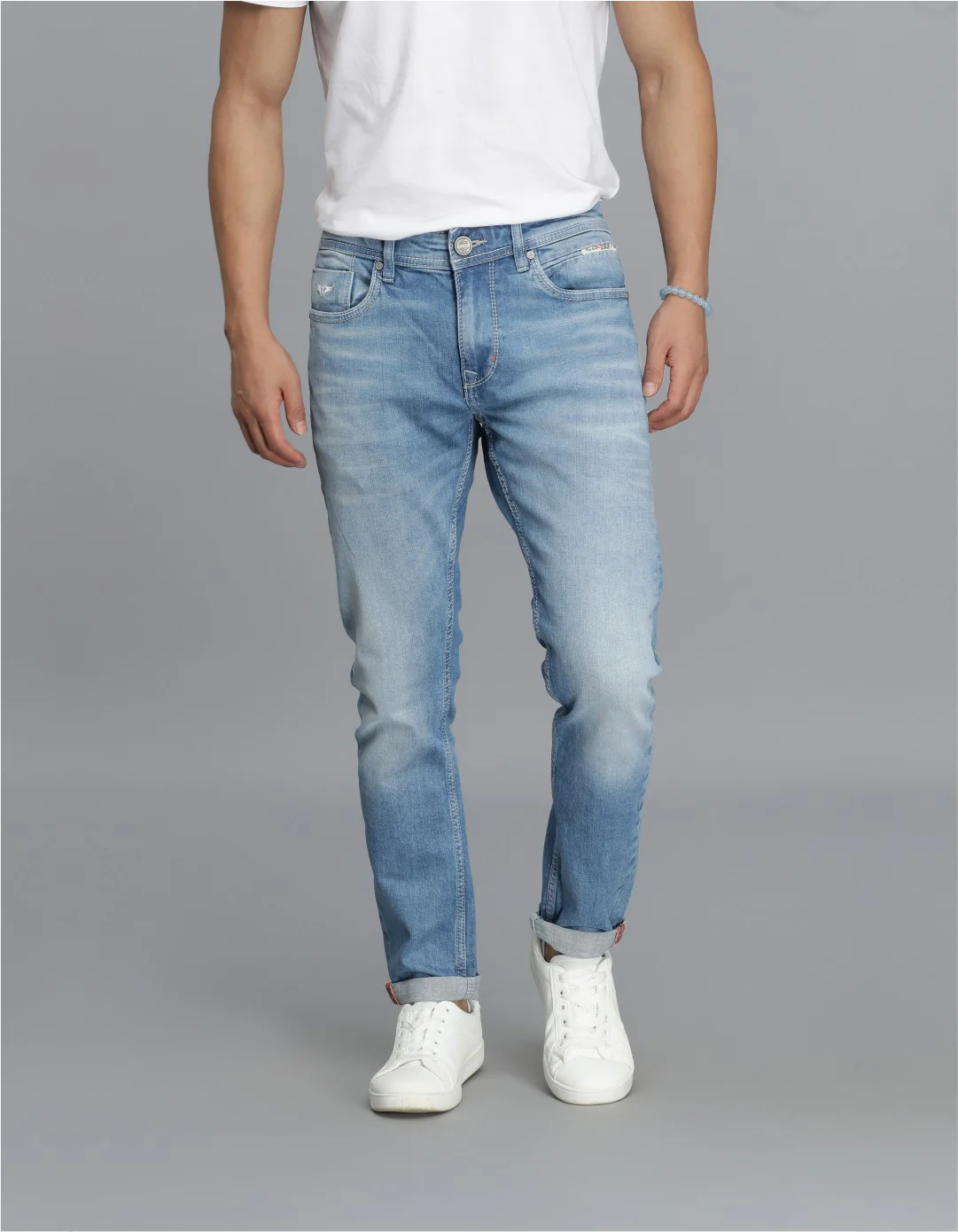 Light Blue Low-Rise Ankle Length jeans