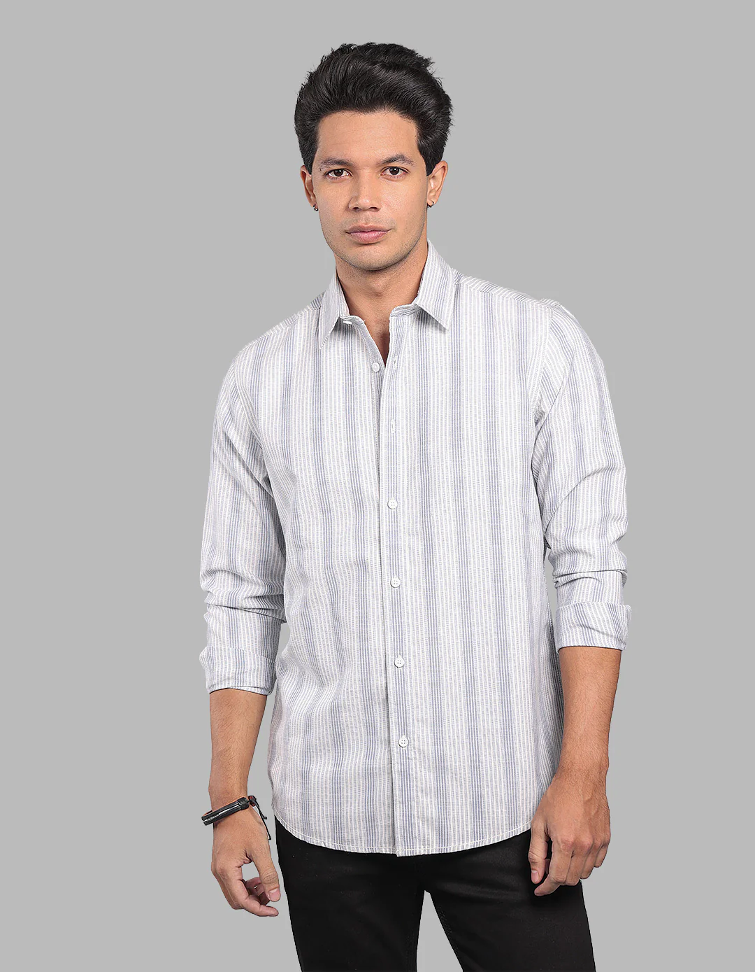 Light Blue Full Sleeve Stripe Shirt