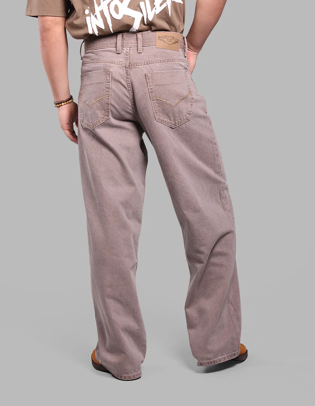 Light Brown Extra Loose Fit Jeans - Image 6