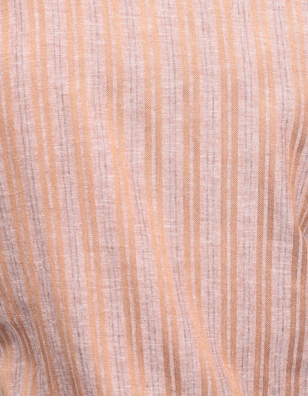 Light Brown Full Sleeve Linen Blend Stripe Shirt - Image 7