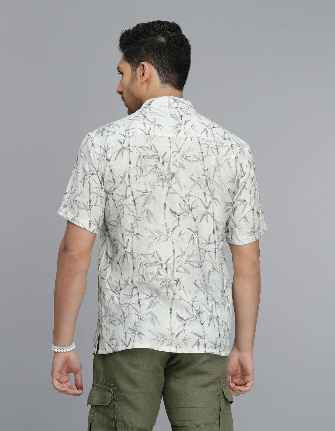 Light Green Half Sleeves Printed Shirt - Image 5