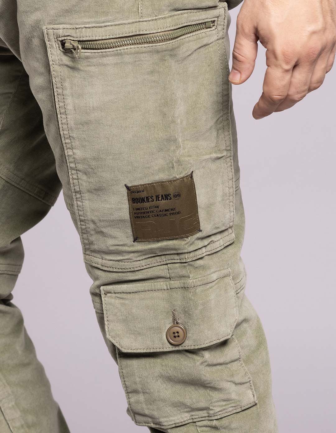 Light Green Regular Fit Cargo Pant - Image 3