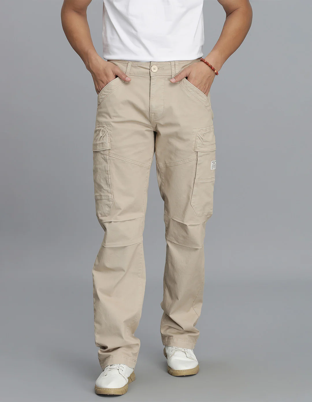 Light Khaki Regular Fit Cargo Pant