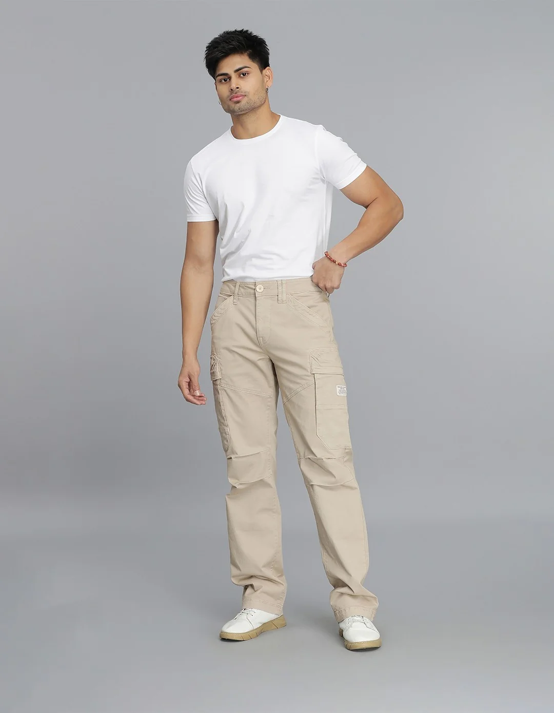 Light Khaki Regular Fit Cargo Pant - Image 2
