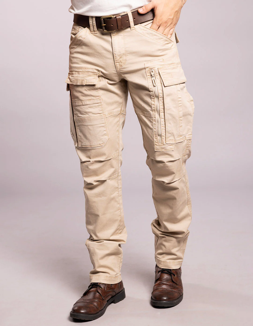 Light Khaki Regular Fit Cargo Pant