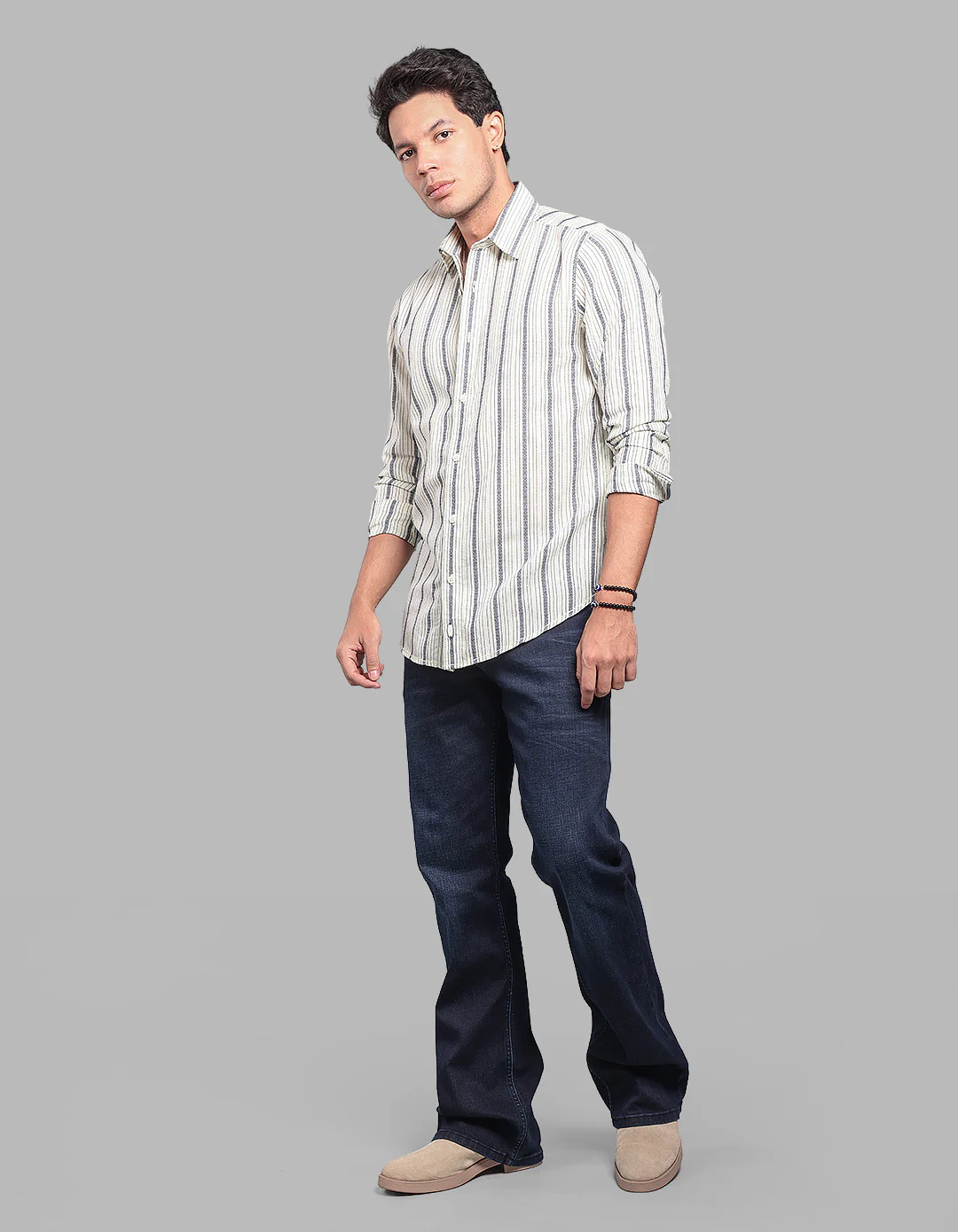 Light Lemon Full Sleeve Stripe Shirt - Image 2