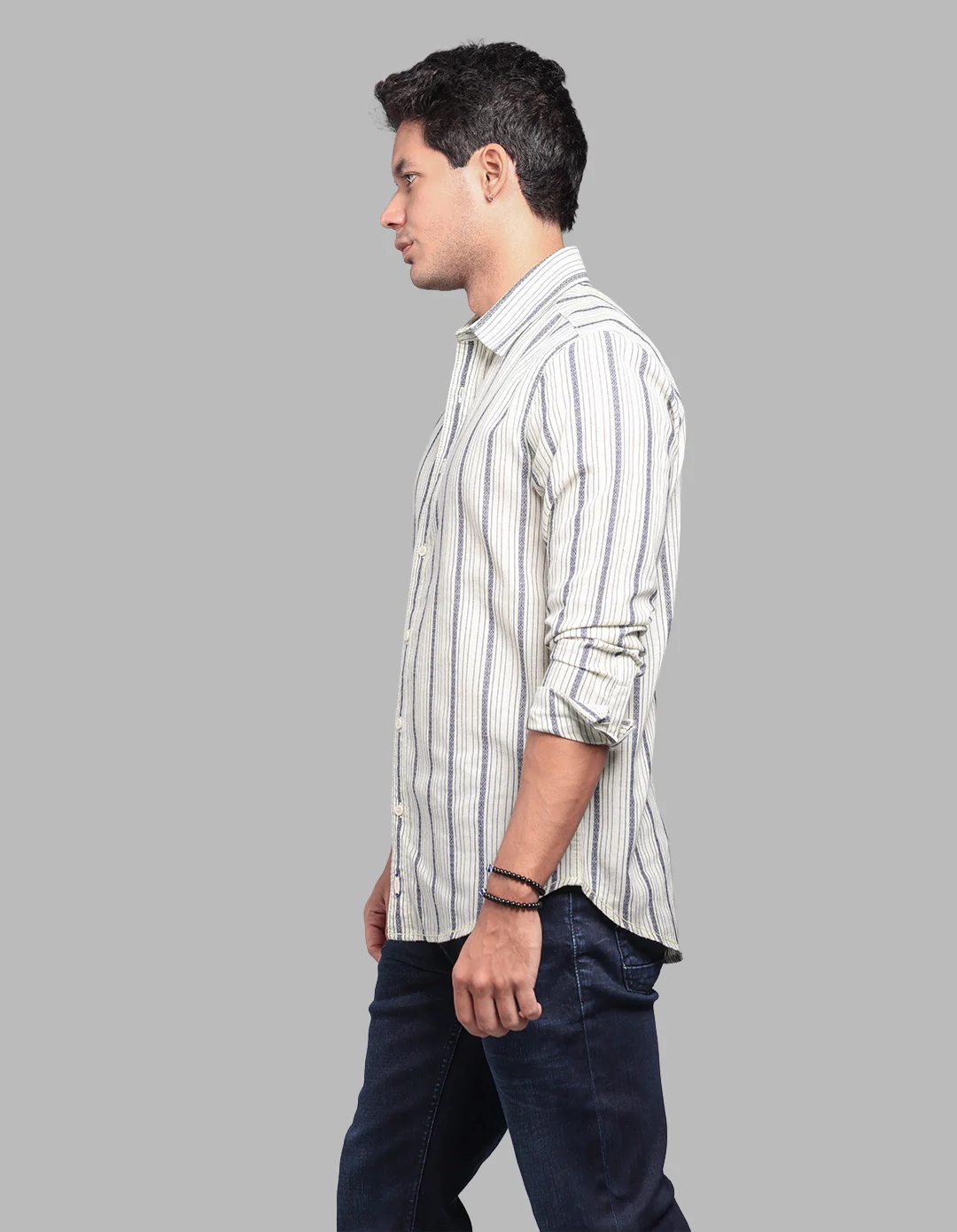 Light Lemon Full Sleeve Stripe Shirt - Image 3
