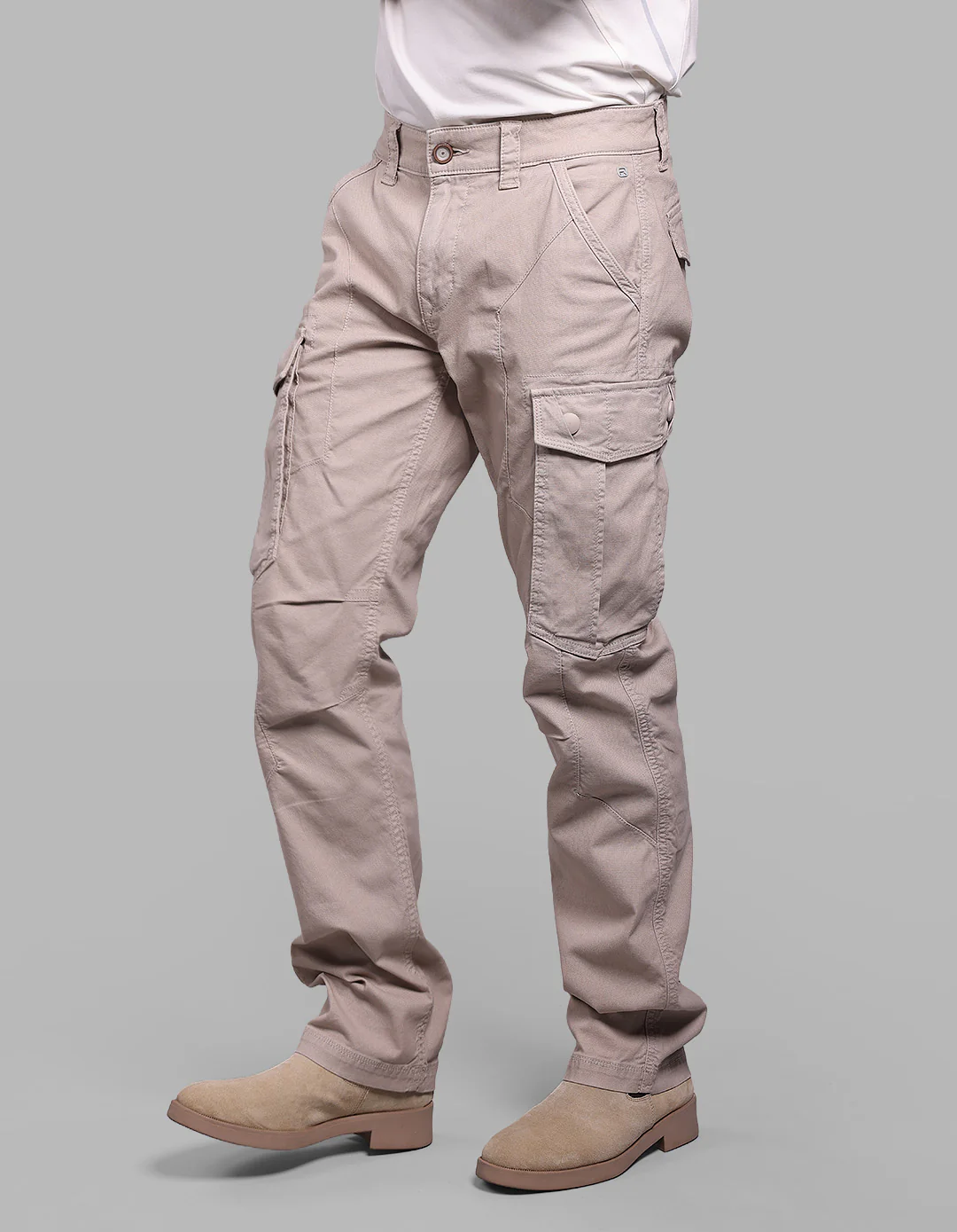 Light Stone Comfort Straight Fit Stretch Cargo Pants - Image 3