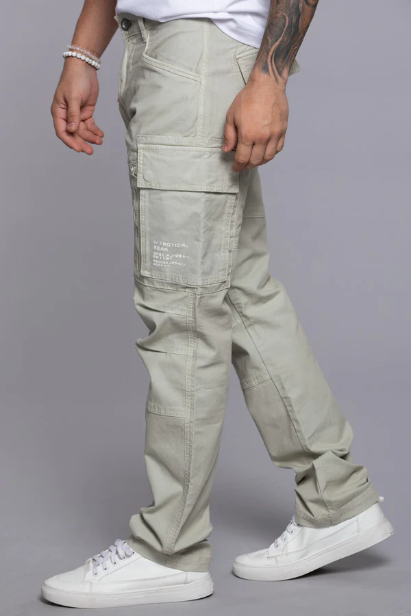 Light Stone Regular Fit Cargo Pant - Image 4