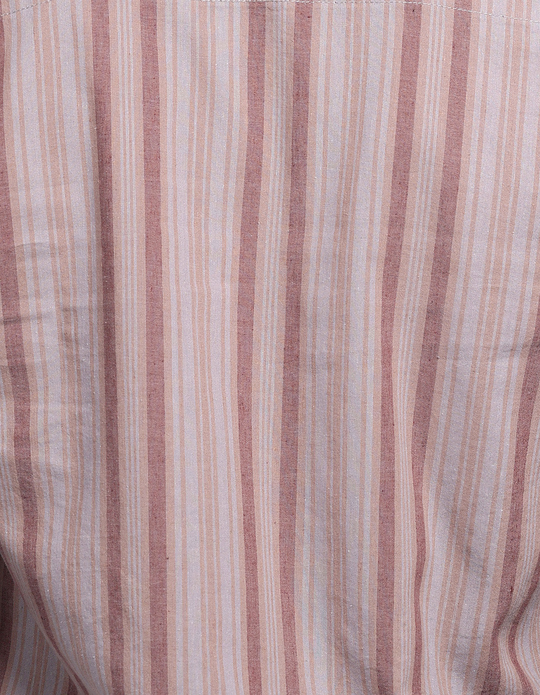 Maroon Grey Full Sleeve Linen Blend Stripe Shirt - Image 7