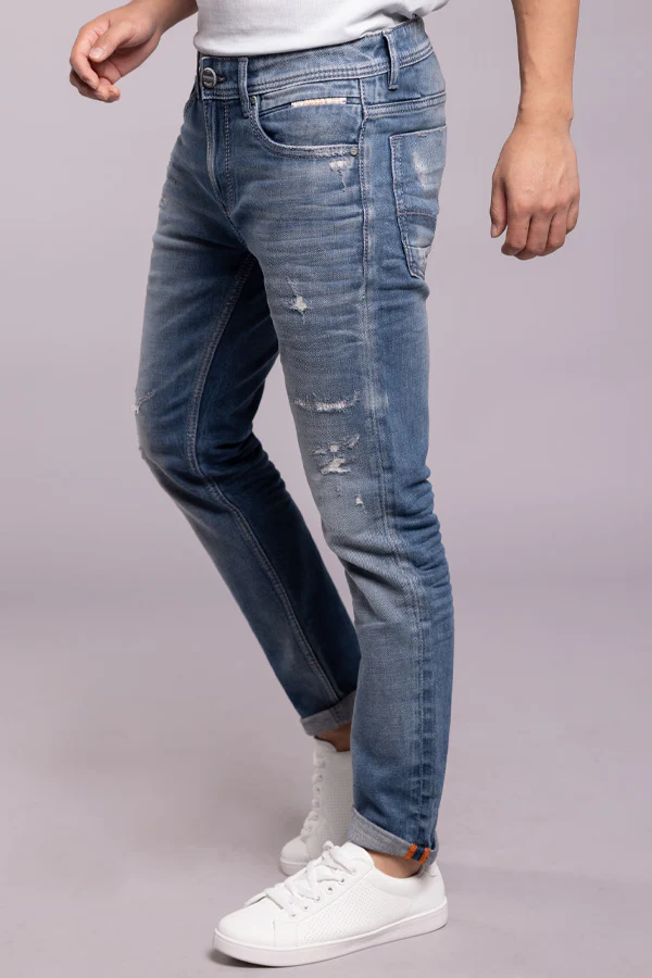 Med Blue Low-Rise Ankle Length Jeans - Image 2