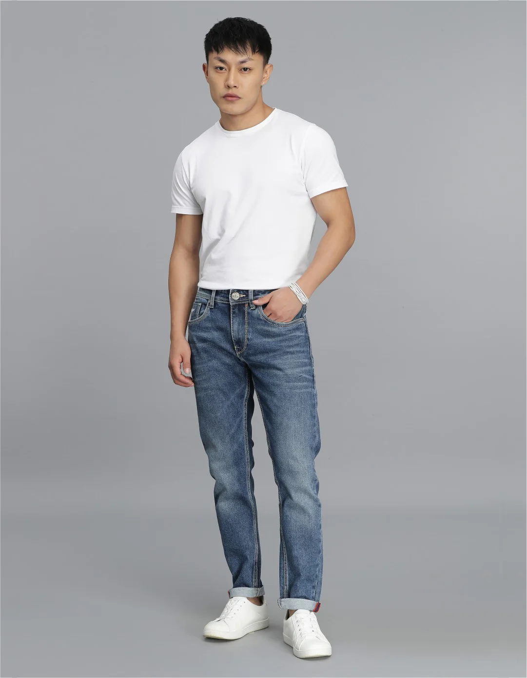 Med Blue Low-Rise Ankle Length jeans - Image 2