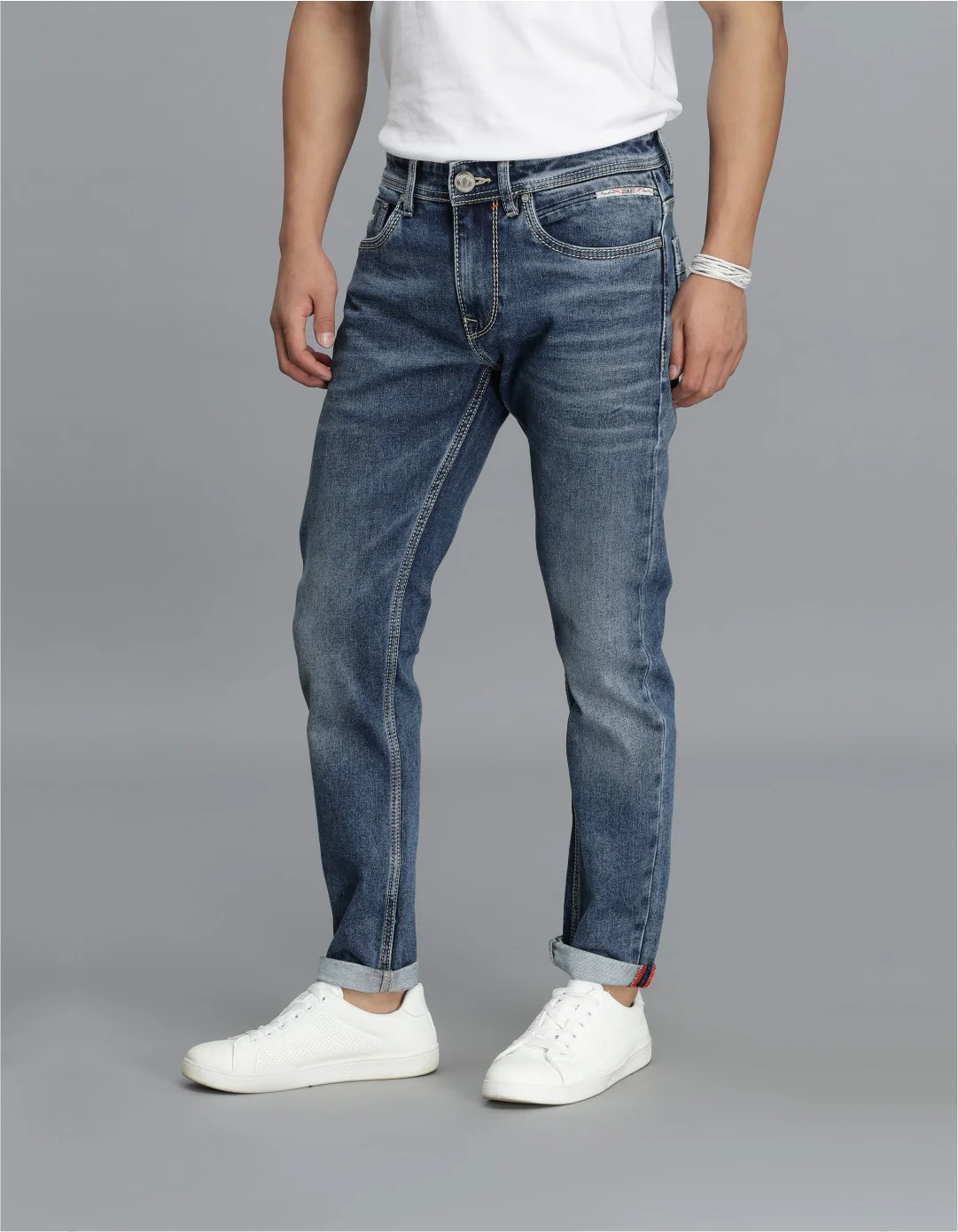 Med Blue Low-Rise Ankle Length jeans - Image 3