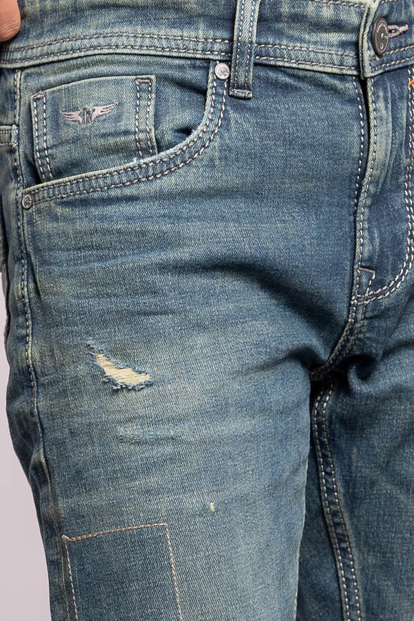 Med Blue Low-Rise Ankle Length Jeans - Image 6