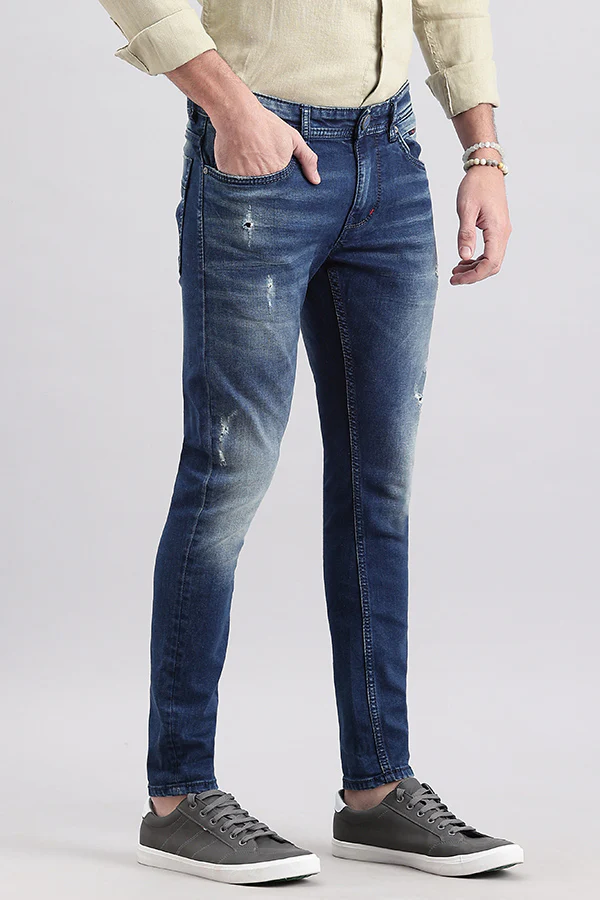 Med Blue Low-Rise Ankle Length Jeans - Image 3