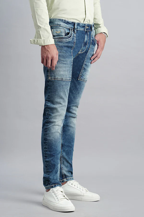 Med Blue Low-Rise Ankle Length Jeans - Image 3