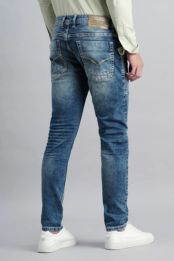Med Blue Low-Rise Ankle Length Jeans - Image 4