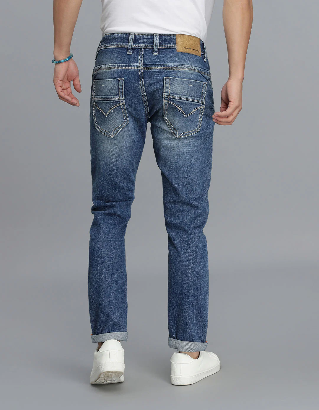 Med Blue Low-Rise Ankle Length jeans - Image 5