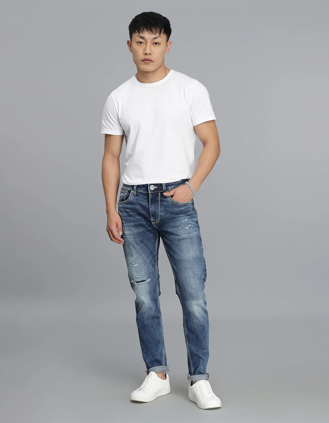 Med Blue Low-Rise Ankle Length jeans - Image 2