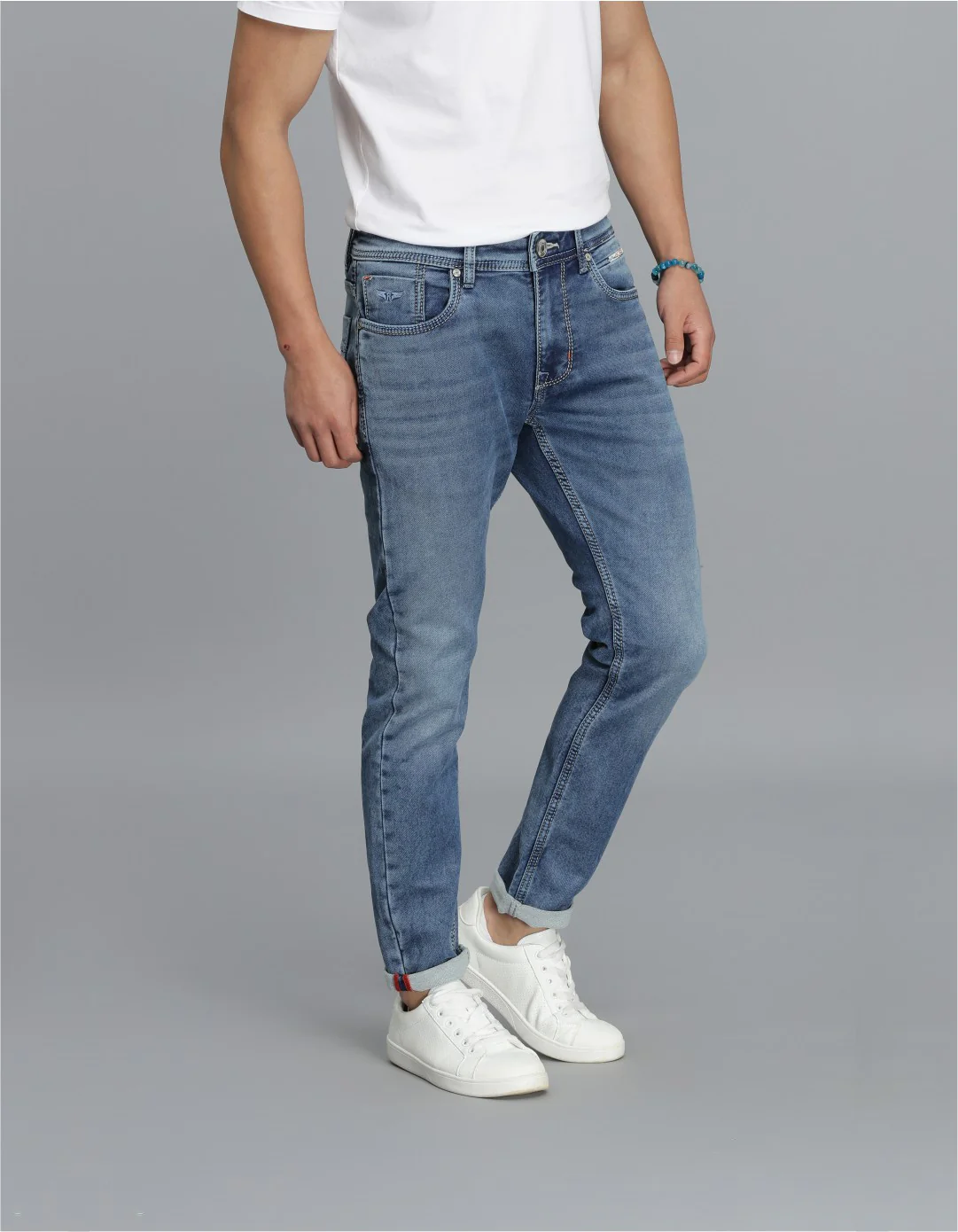 Med Blue Low-Rise Ankle Length jeans - Image 4