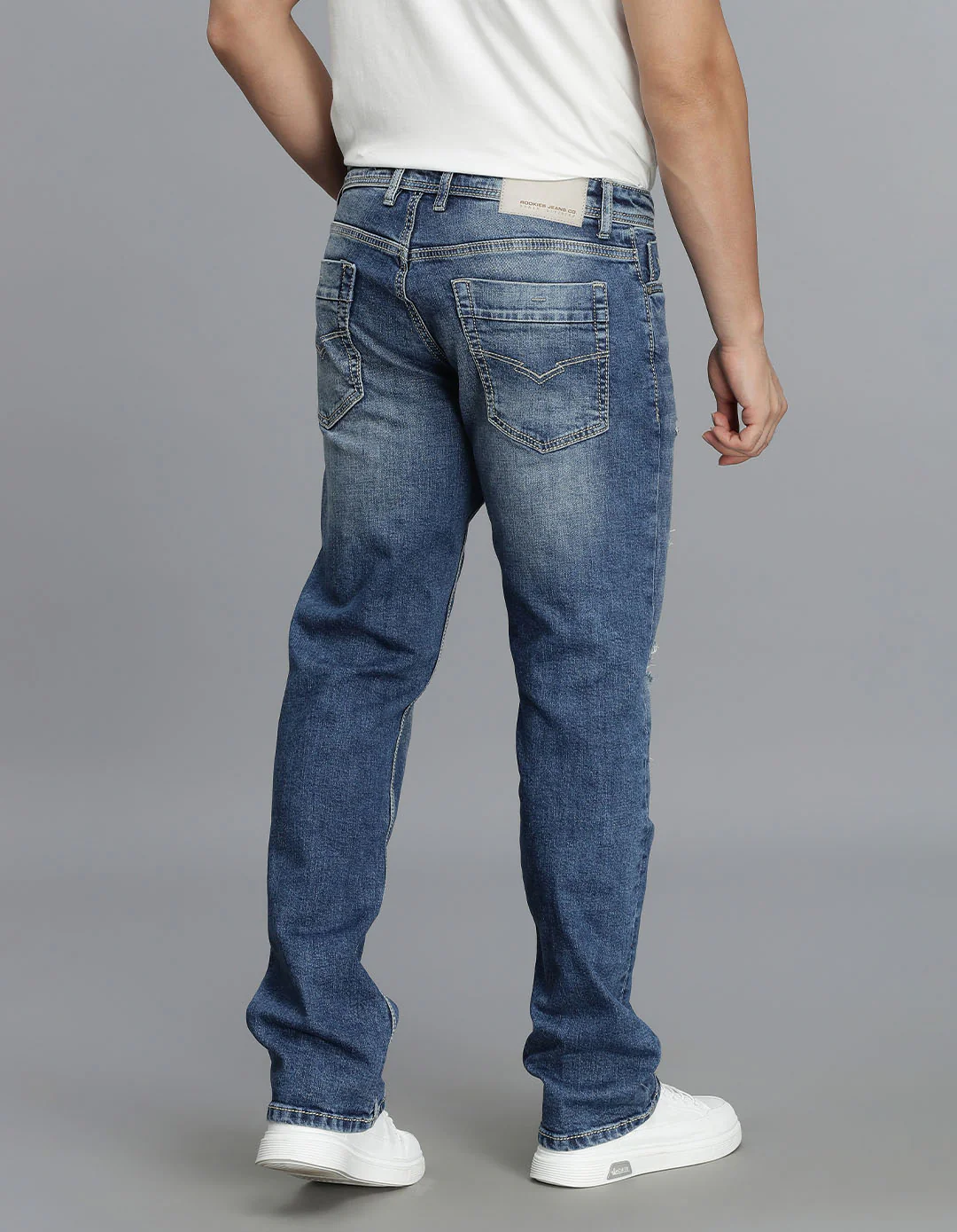 Med Blue Midrise, Comfort And Straight Fit jeans - Image 4