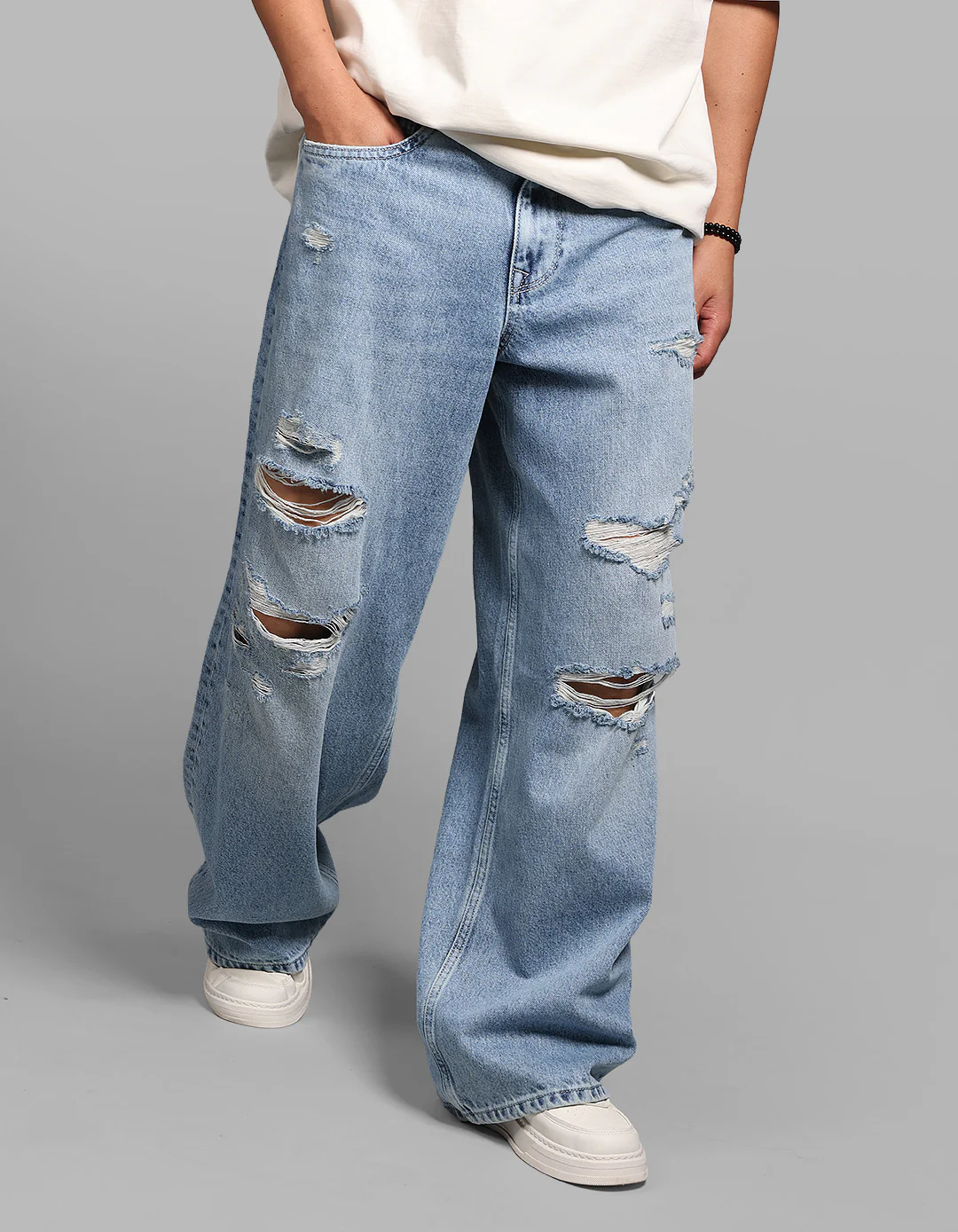 Med Blue Extra Loose Fit Jeans
