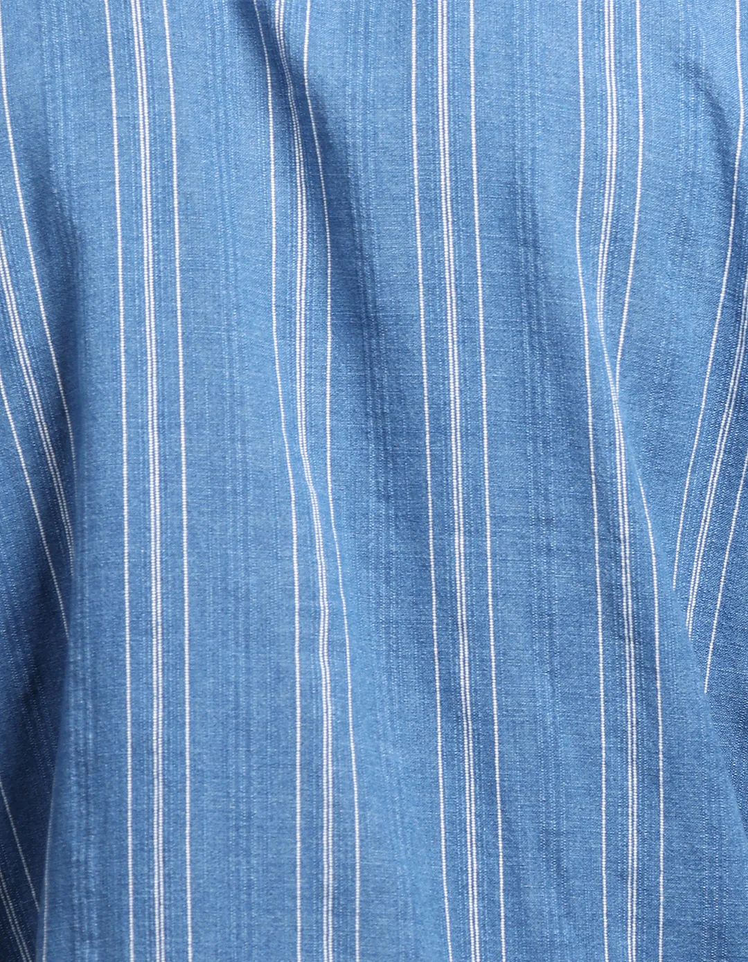 Med Blue Full Sleeve 100% Cotton Denim Shirt - Image 7