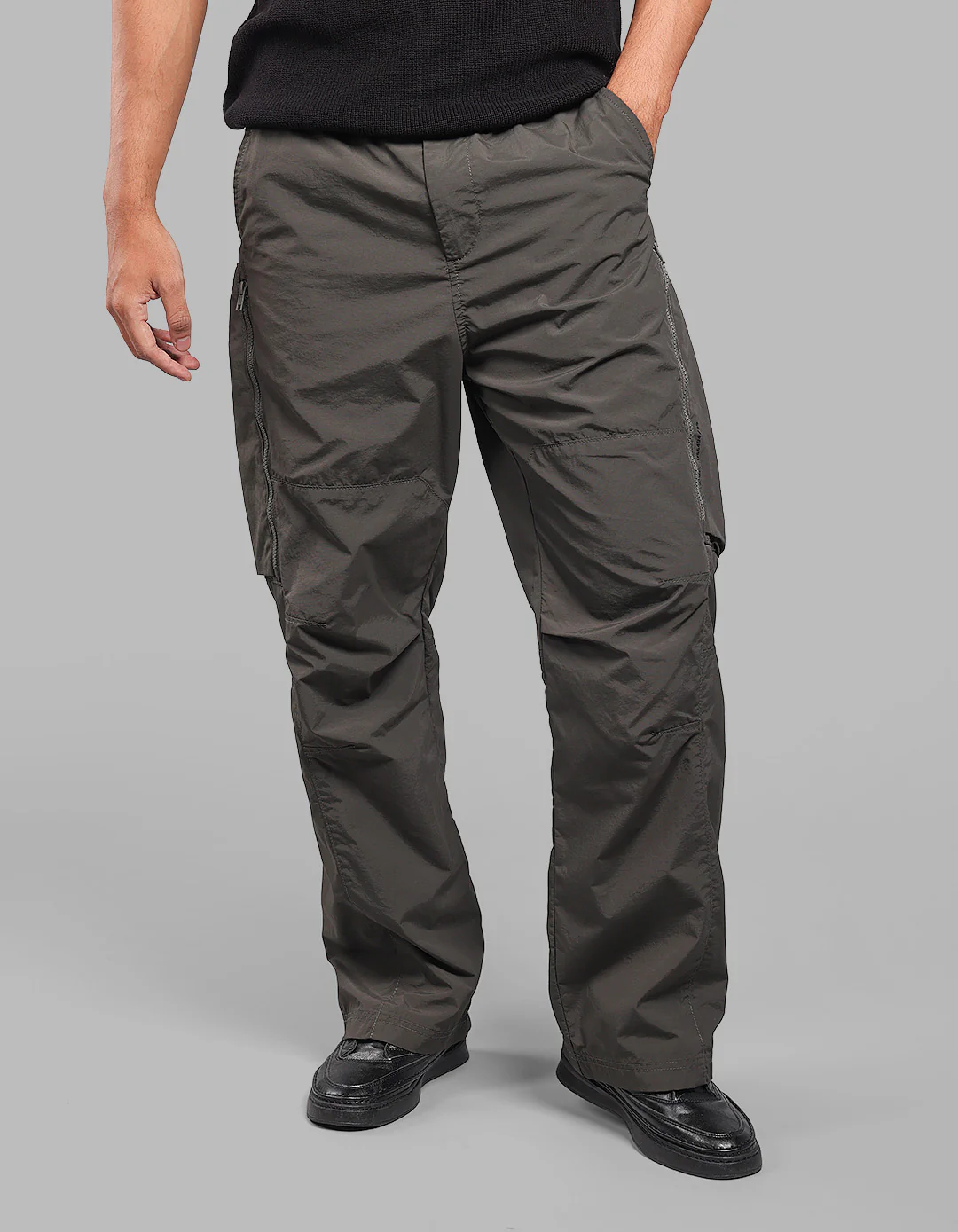 Military Green Loose Fit Utility Pant