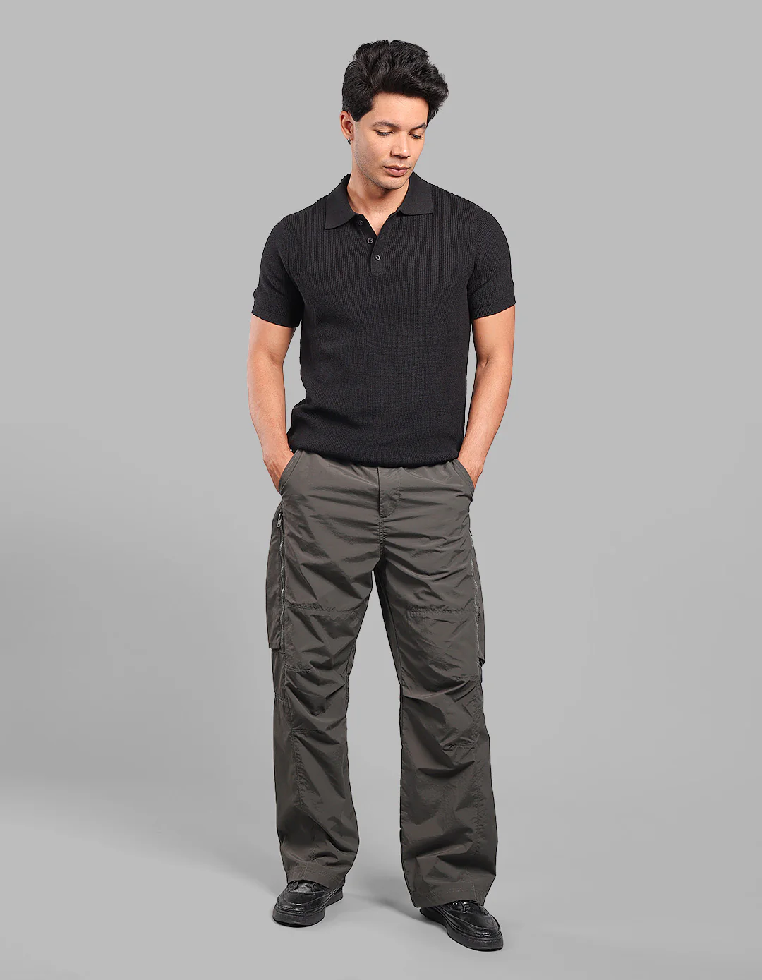 Military Green Loose Fit Utility Pant - Image 2