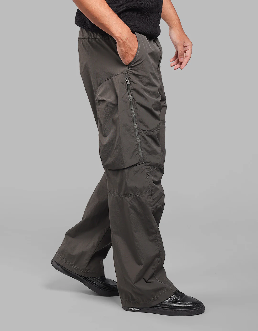Military Green Loose Fit Utility Pant - Image 5