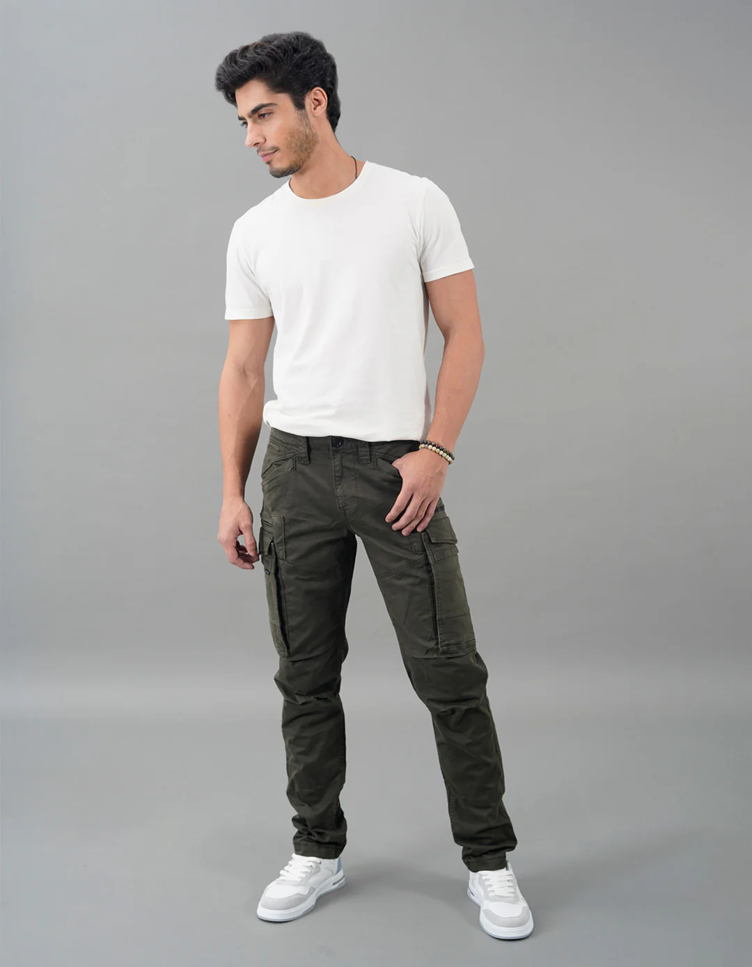 Military Green Regular Fit Cargo Pant - Image 2