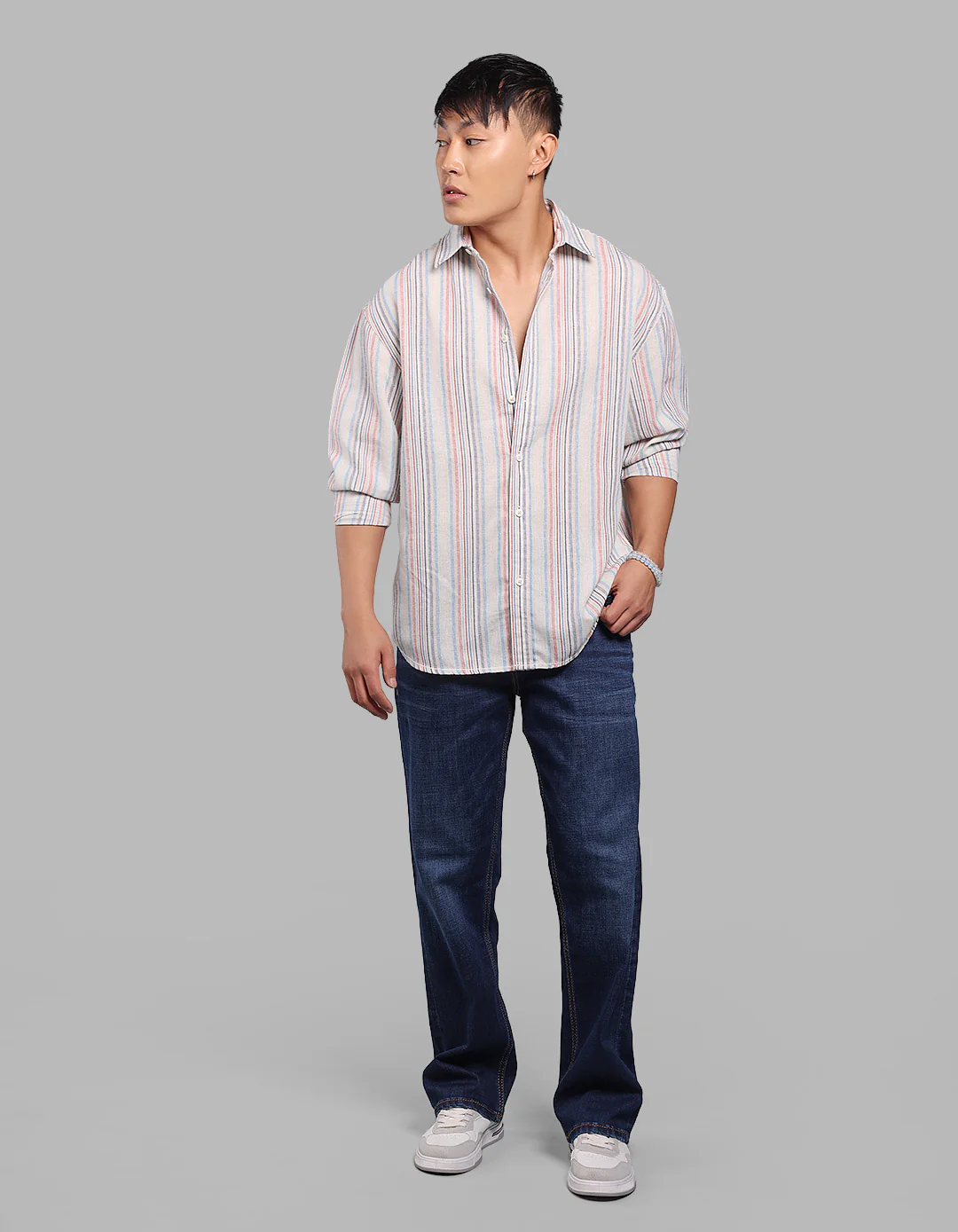 Multi Color Full Sleeve Stripe Shirt - Image 2