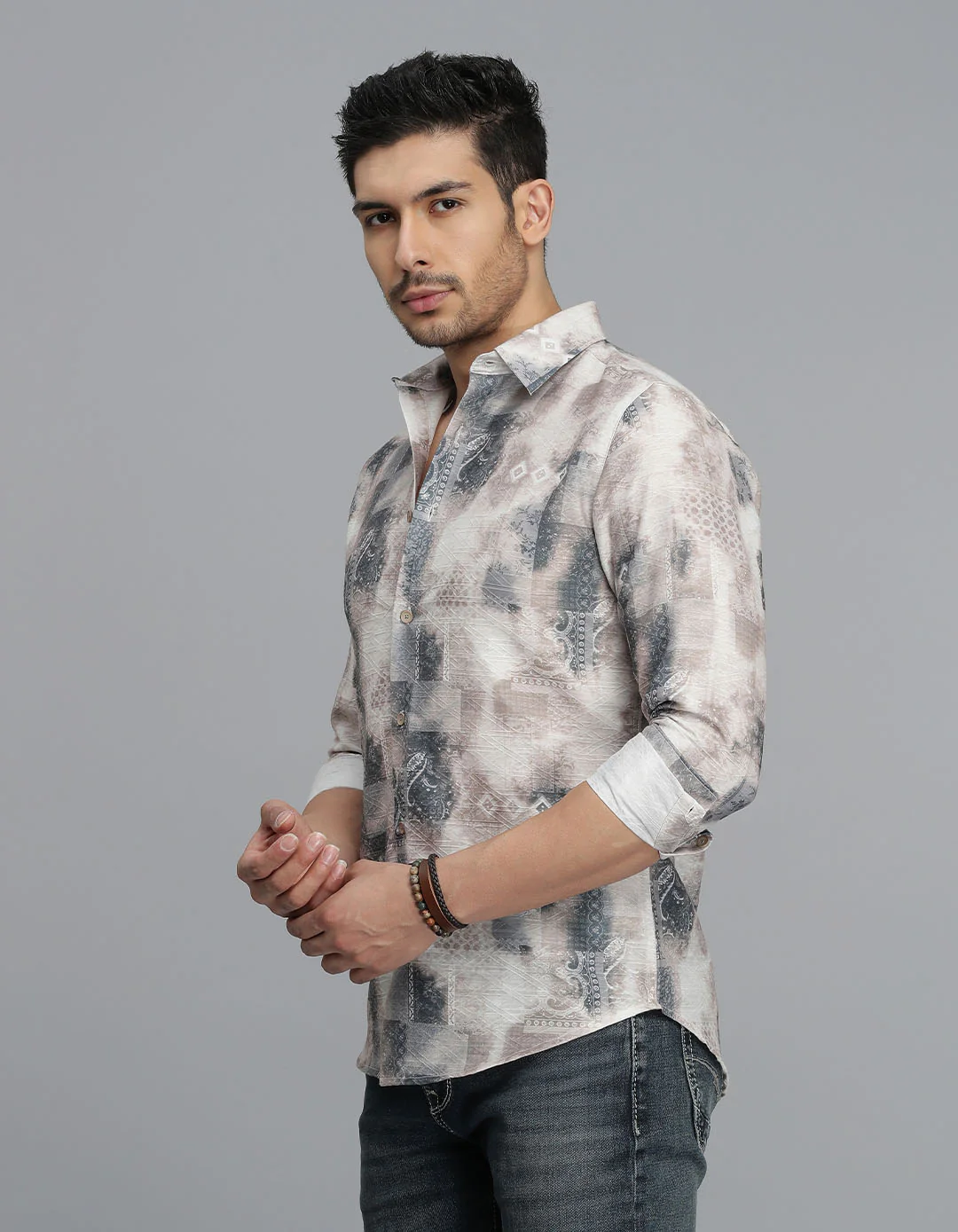Multi Color Full Sleeves Printed Shirt - Image 3
