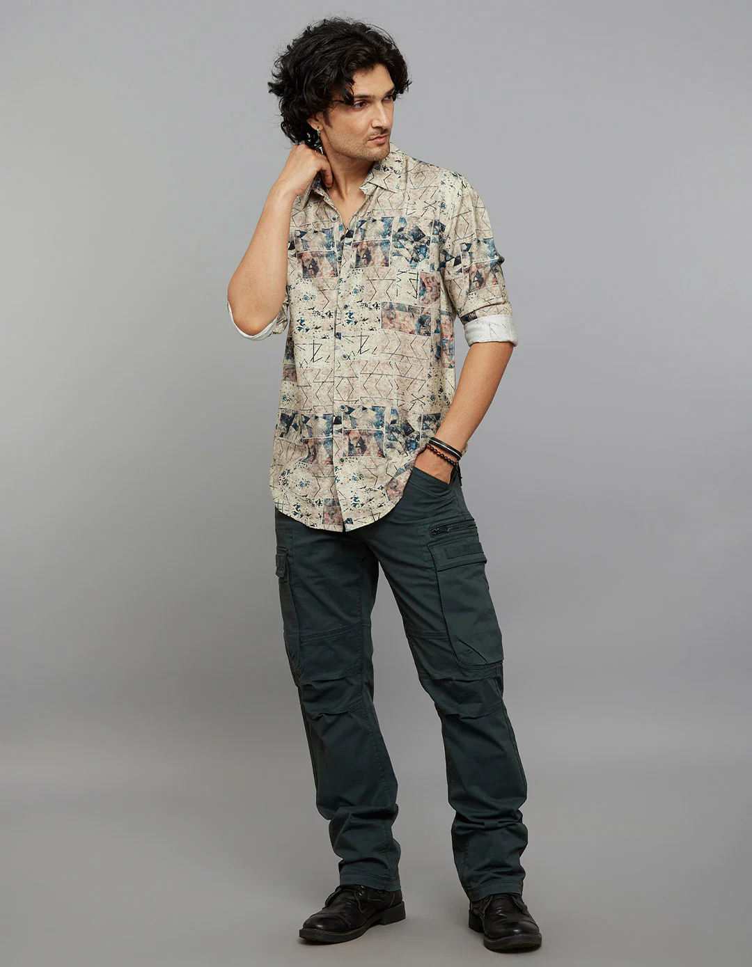 Multi Color Full Sleeves Printed Shirt - Image 2