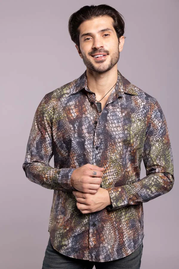 Multi Color Full Sleeves Printed Shirt - Image 2