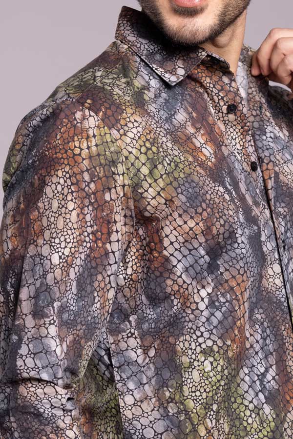 Multi Color Full Sleeves Printed Shirt - Image 6