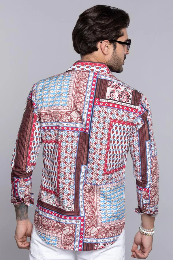 Multi Color Full Sleeves Printed Shirt - Image 5