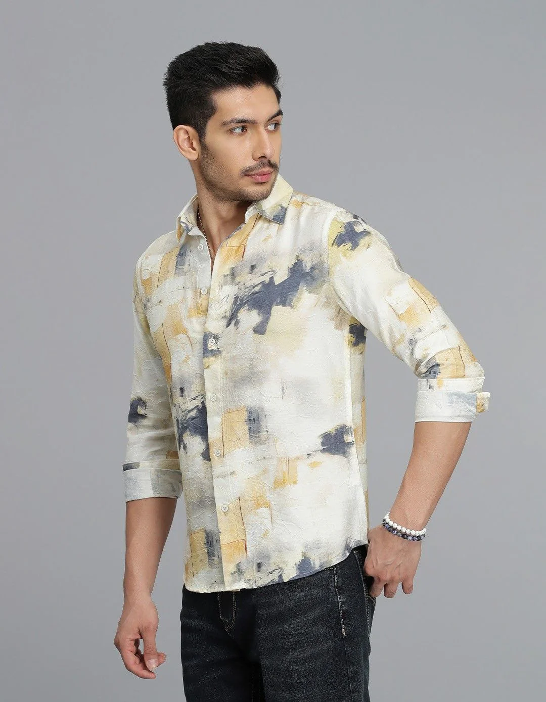 Multi Color Full Sleeves Printed Shirt - Image 3