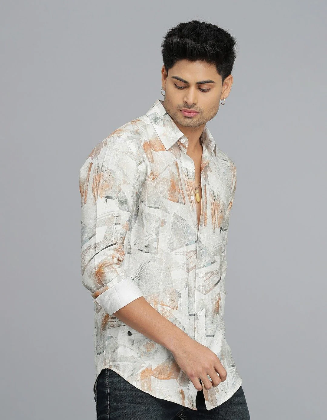 Multi Color Full Sleeves Printed Shirt - Image 4