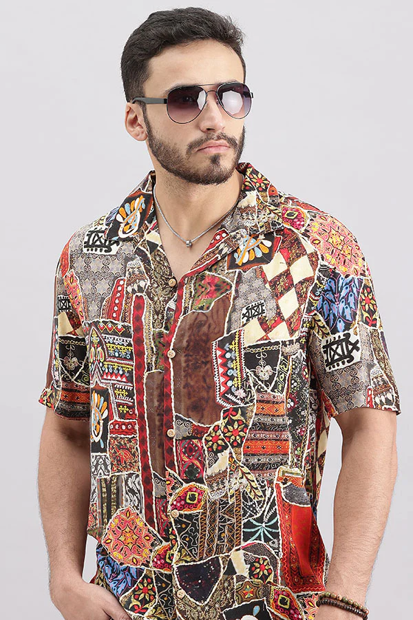 Multi Color Half Sleeve Printed Shirt - Image 6