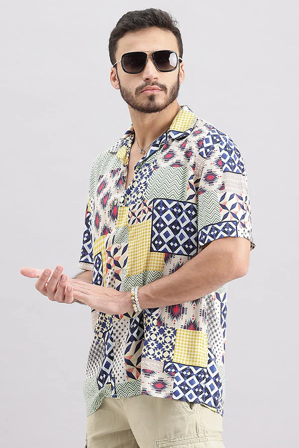 Multi Color Half Sleeve Printed Shirt - Image 5