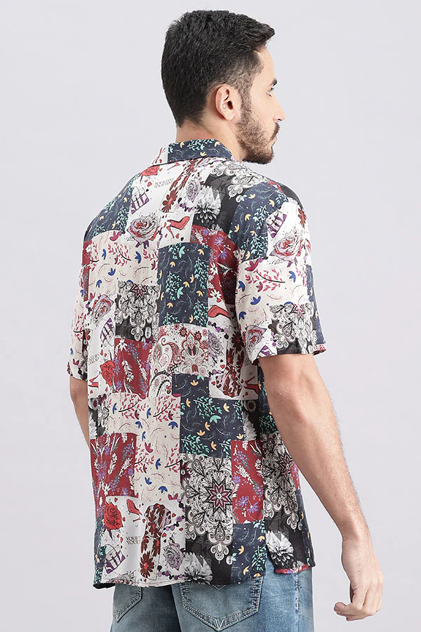 Multi Color Half Sleeve Printed Shirt - Image 4